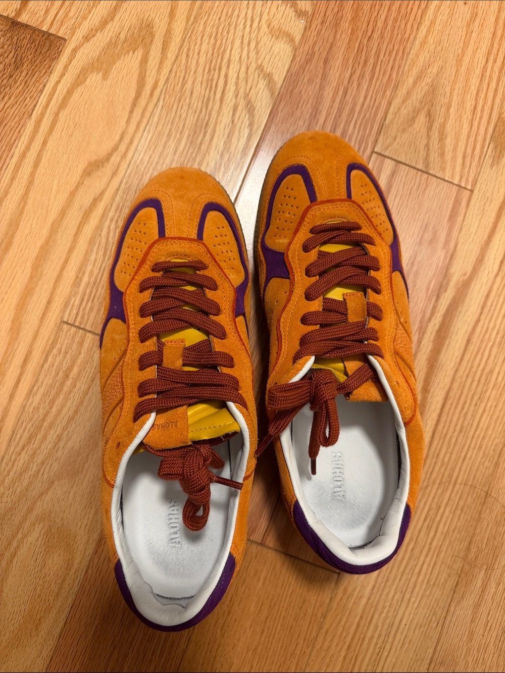 ALOHAS Tb.490 Rife Sneakers Sz. 10-10.5/ EU 41 Orange/burgundy/yellow